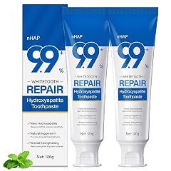 Hydroxyapatite Toothpaste 2PC for Enamel Protection Contains 9 9 Nano-Hydroxyapatite Restores Enamel Reduces Sensitivity Whitens Brightens Teeth Fresh