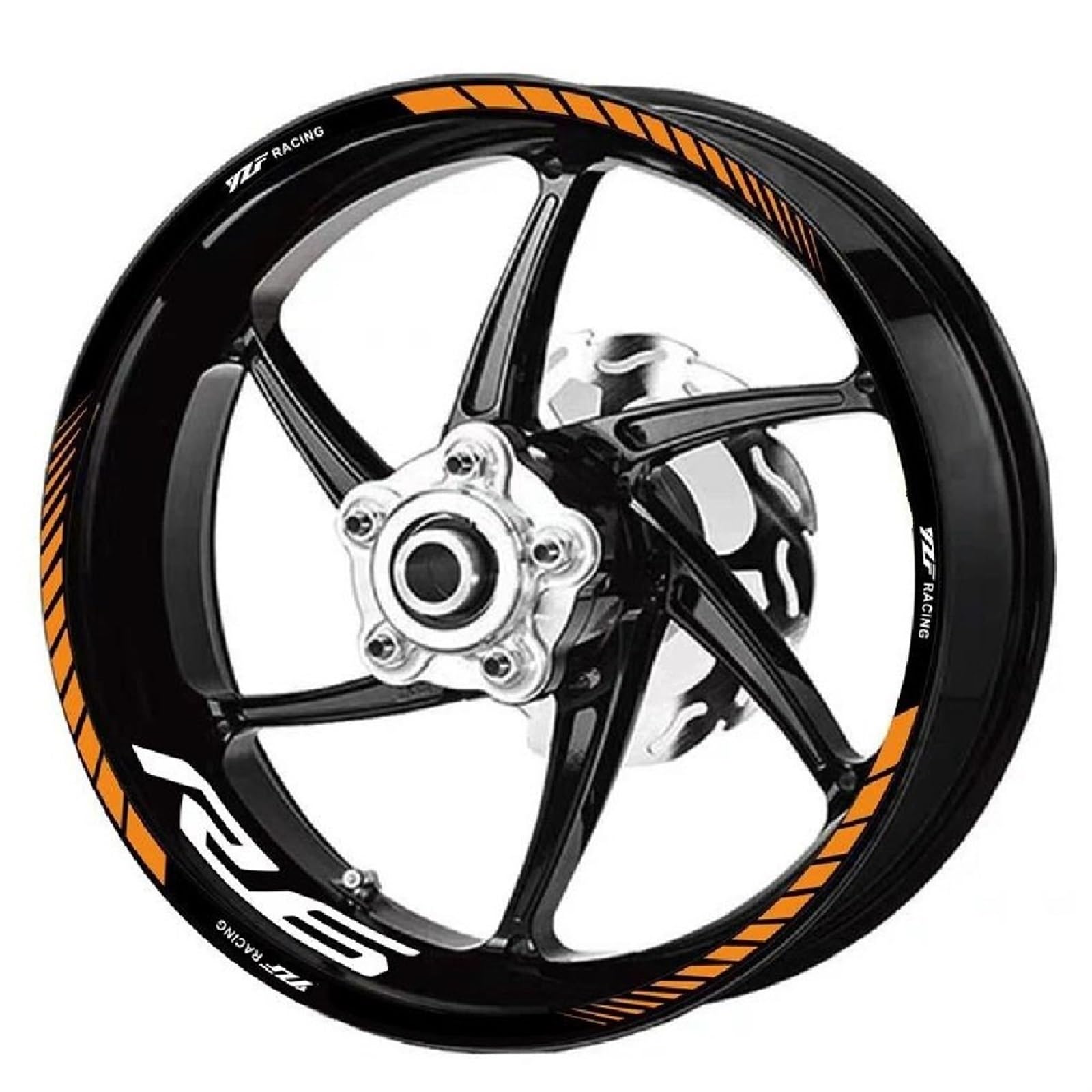 Motorcycle Racing Equipment Accessories Wheel Tire Rim Decoration Adhesive Reflective Decal Sticker for Yamaha YZF R6 Decorative(Color6)