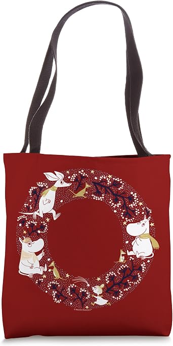 Moomin Moomintroll Snorkmaiden & Co Winter Wreath Tote Bag