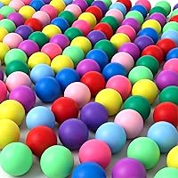 Vista 16 de Hanaive 100 unidades pelotas de tenis de mesa multicolor de 40 mm, pelotas de plástico a granel lavables, juego pequeño para juegos de piscina