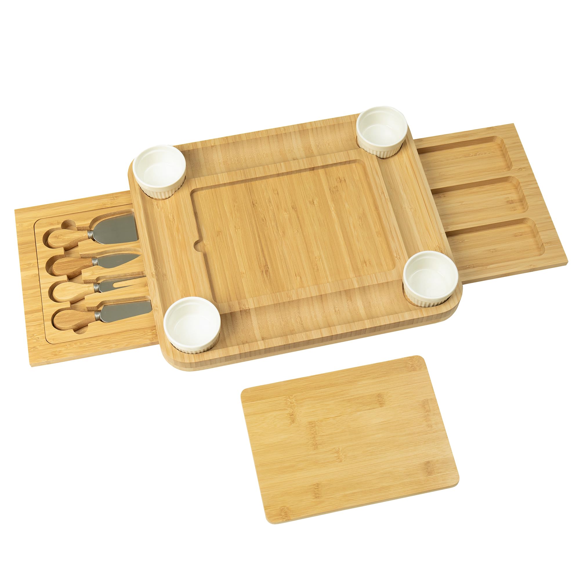 drmvalg Charcuterie Board Käsetablett, Einweihungsgeschenk für neues Zuhause