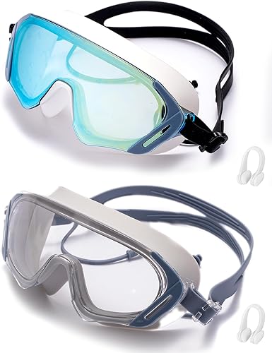 Miniatura 16 de Seasprint - Gafas de natación gris + blanco,Gris negro,Azul,Azul+blanco,Blanco cremoso,Blanco cremoso+blanco,Espejo deslumbrante azul,Espejo
