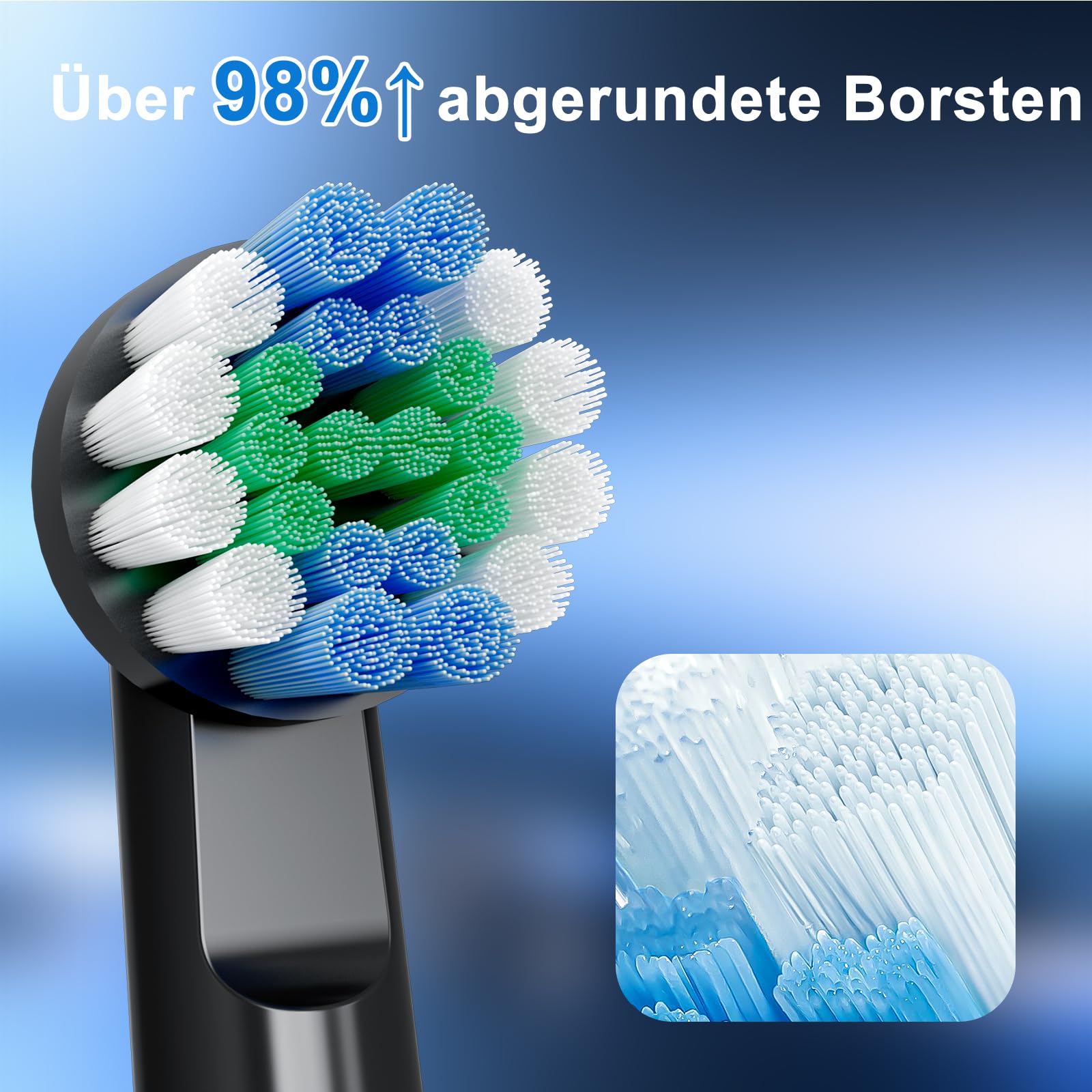 Brosse à dents électrique avec 8 têtes de brosse (3 modes), brosse à dents électrique rechargeable de voyage, autonomie de 50 jours, 8 800 VPM, étui de voyage et câble de charge USB, noir