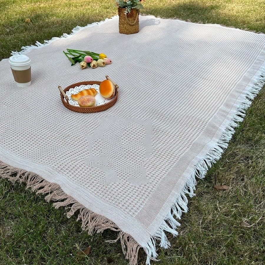 Couverture de plage pliable et grand tapis d'extérieur pour pique-nique 180x180