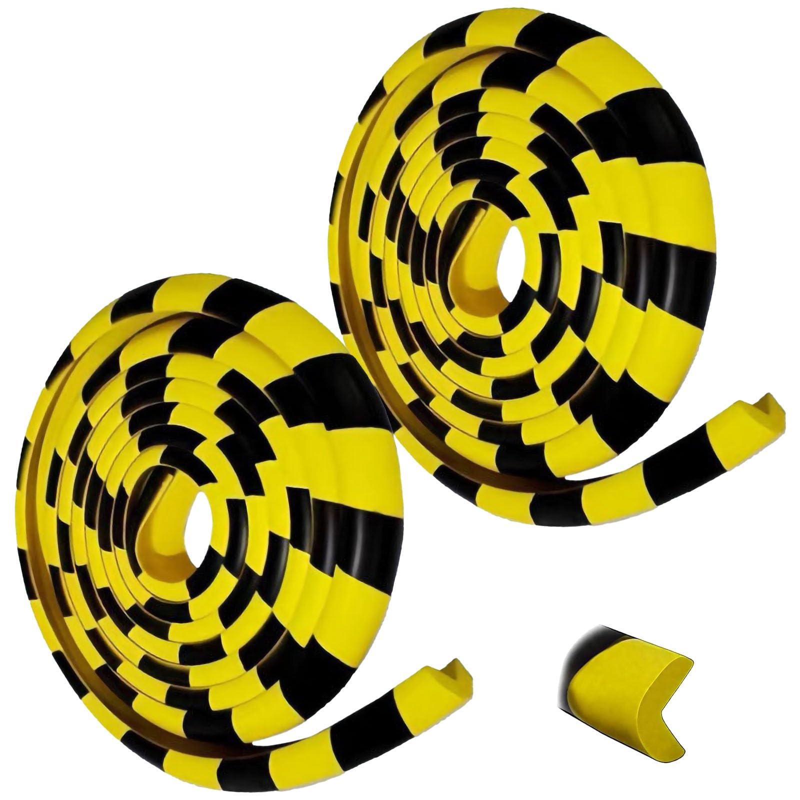 Protectores De Esquinas Espuma 5 M, Goma NBR Amarillo Y Negro Alta Resistencia, Acolchado Parachoques Seguridad Autoadhesivo para Almacén, Garaje, Estantes Protección Bordes Muebles — view 10