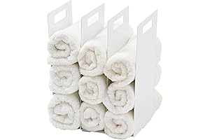 Yamazaki Home Tower White Interlocking Towel Organizer (Set of 2)
