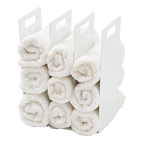 Yamazaki Home Tower Interlocking Towel Organizer - Bathroom Storage Shelf