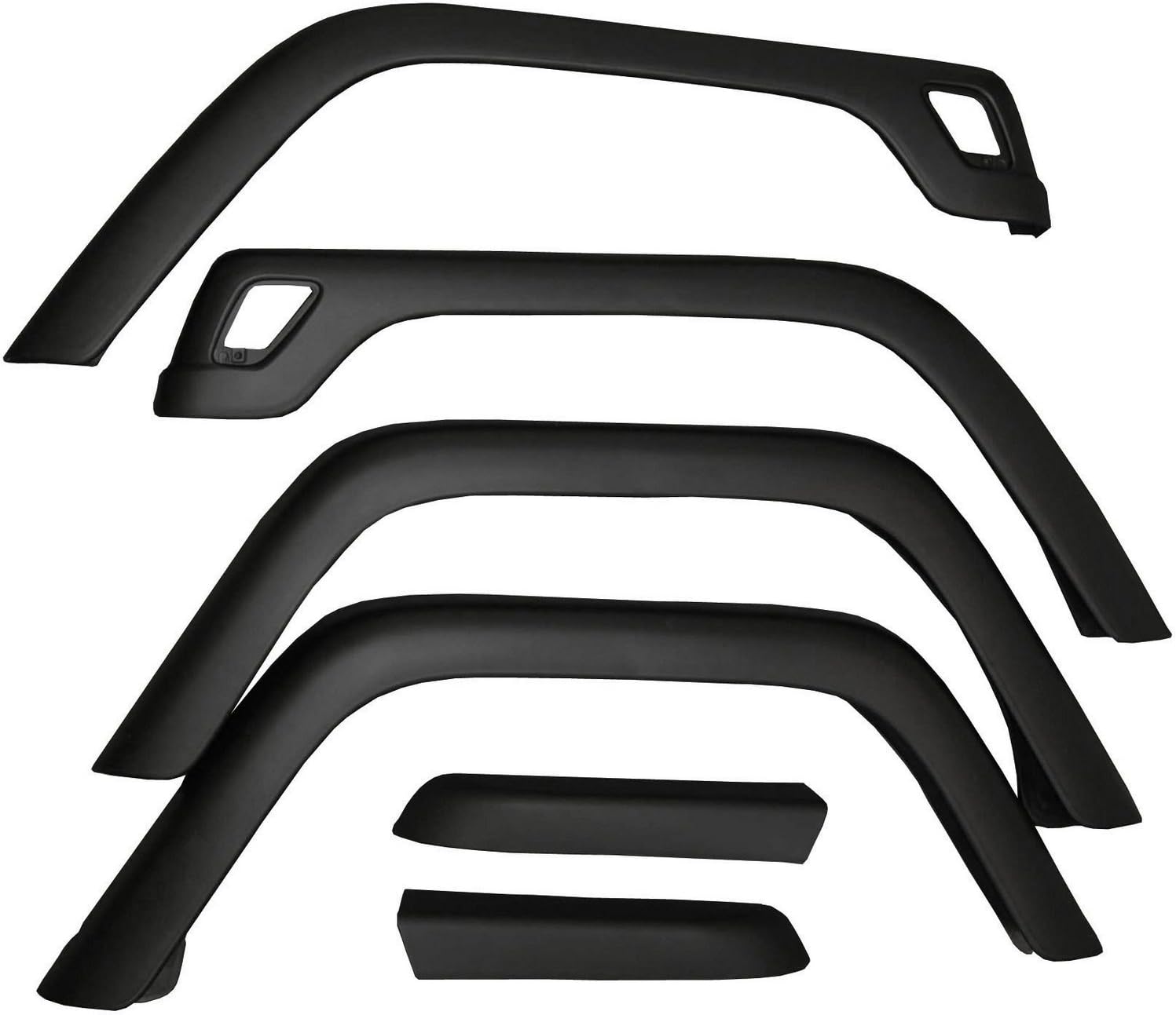 Omix-Ada | 11603.01 | Fender Flare Kit, 6 Piece, Factory Style | OE Reference: 4207 | Fits 1997-2006 Jeep Wrangler TJ 6-Pc Kit (4207)