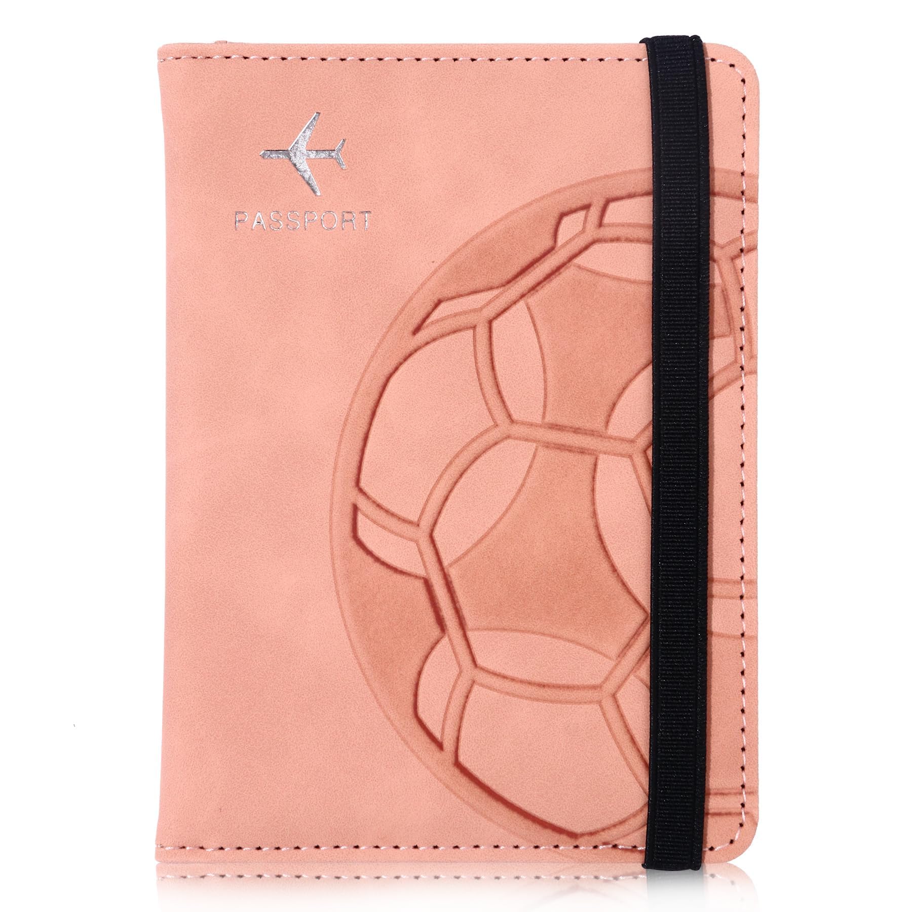 Passport Holder Wallet, RFID Blocking Travel Accessories Case Cover, PU Leather Passport Holder and Card Slot Combo Personalized Travel Passport Wallet for Men/Women, light pink