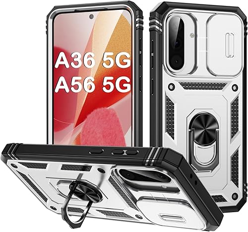 Miniatura 87 de PASNEW Funda para cámara Samsung Galaxy A15 5G, soporte metálico de grado militar, resistente a prueba de golpes, carcasa rígida para Samsung A15