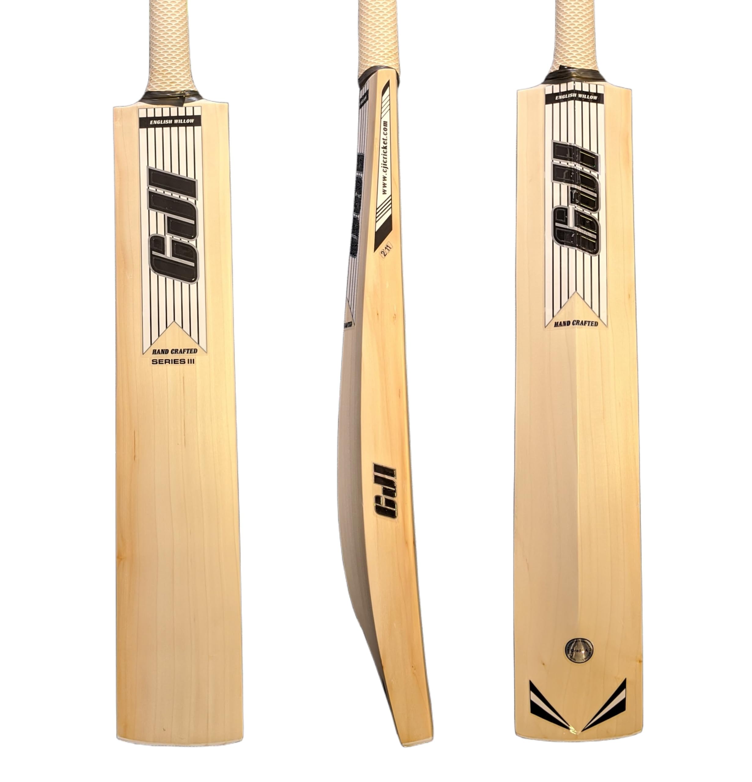 CJI Series Custom Cricket Bat Full Size Short Handle Weight 2lb 12ozs + Fully Knocked In