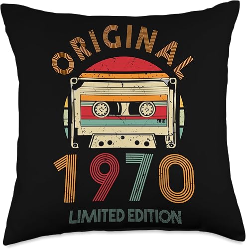Miniatura 4 de Retro Limited Edition 1970 Cassette Tape 54th Birthday Throw Pillow