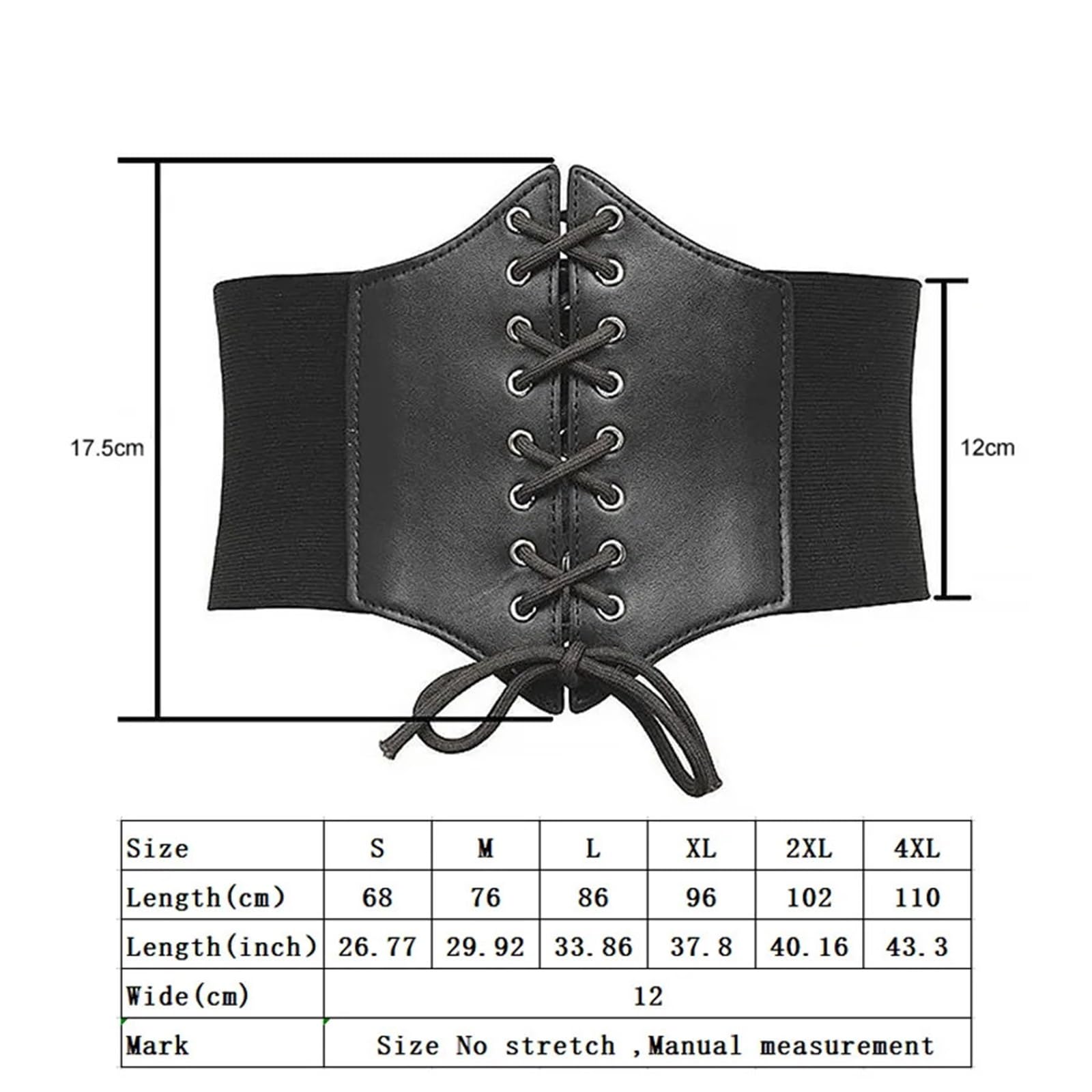 Ceinture large en cuir élastique for femme, idéale for les robes, le quotidien, sorties décontractées et tenues assorties Pour Femmes