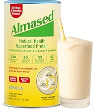Almased Vanilla Meal Replacement Shake - Low-Glycemic High Plant Base Protein Powder- Nutritional Weight Health Support Supplement - Vanilla Flavor - 17.6 oz (1.1 Pound (1 Pack))