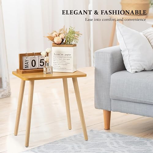 Miniatura 15 de FORAOFUR Mesa auxiliar, pequeña mesa auxiliar decorativa para sala de estar, dormitorio, balcón, oficina, mesita de noche moderna, decoración del