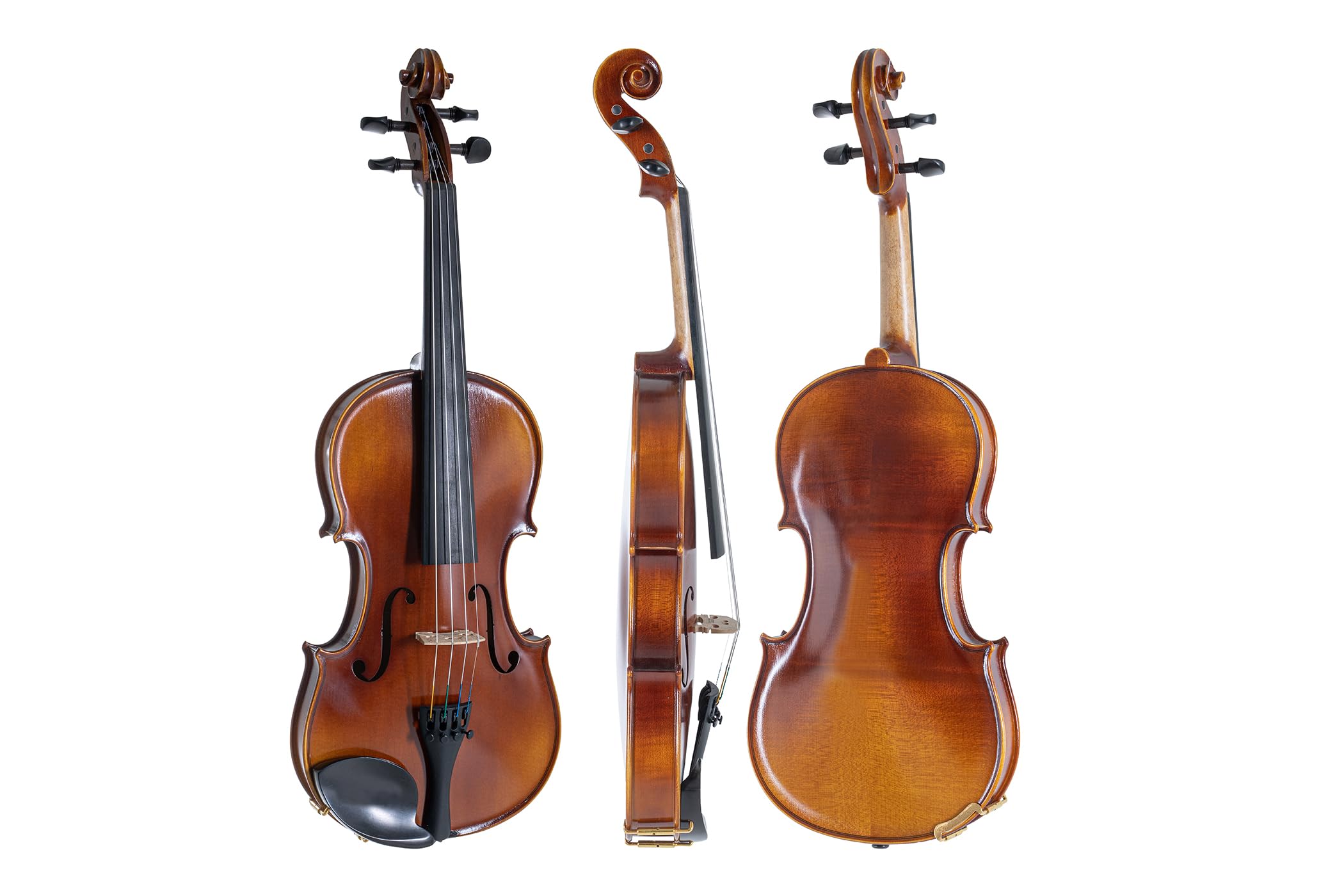 GEWA Set Violino Allegro VL 1 – 4/4 pronto per suonare, acero massello europeo e abete europeo, verniciato a mano, arco in carbonio, corde Larsen Aurora, custodia per violino