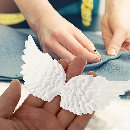 Miniatura 3 de NUOBESTY Mini alas para manualidades, alas de tela, adornos de alas de ángel, adornos para manualidades, disfraces, mochilas, accesorios,