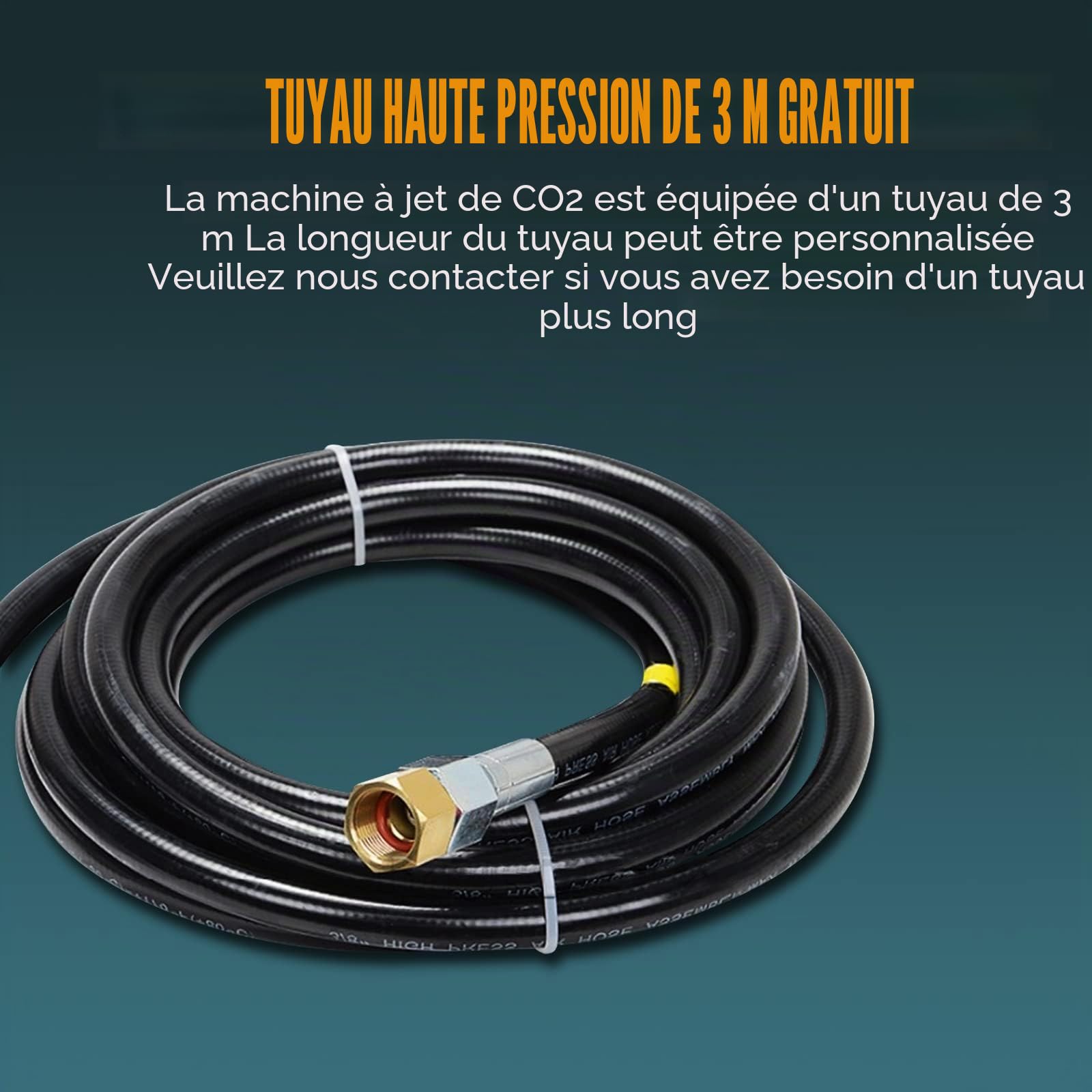 Mini machine à jet de CO2 portable, Dj CO2-Gun, mise à niveau, sans résidus de glace, faible bruit de stage, jet de machine à CO2, avec tuyau gratuit de 3 m