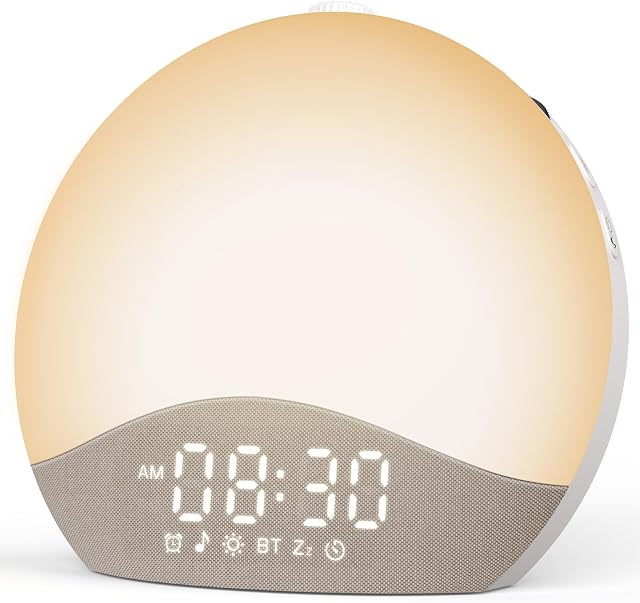 ecozy Tageslichtwecker, Bluetooth-Zeitsynchronisierung, Lichtwecker