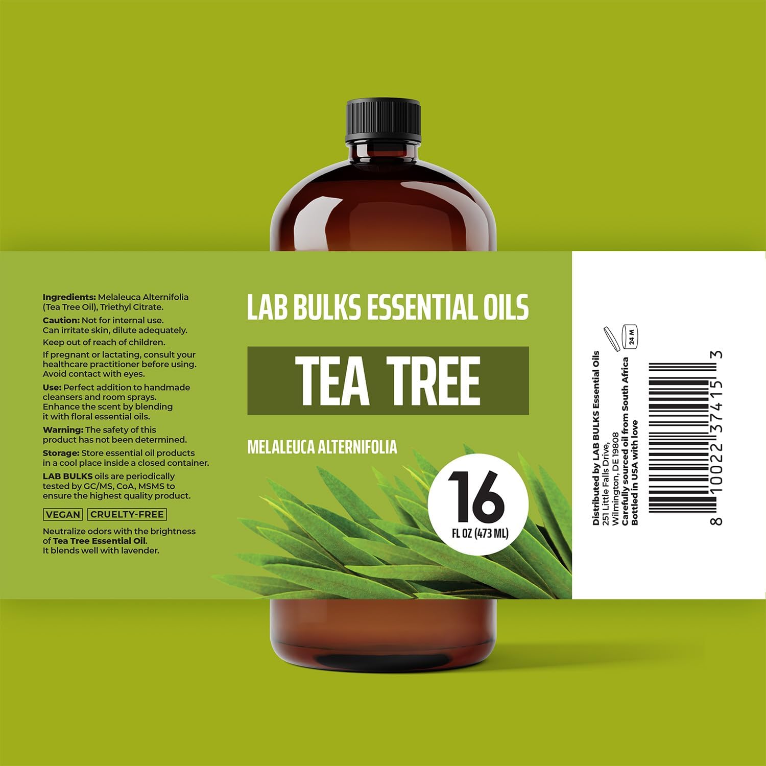 Lab Bulks Essential Oil Tea Tree Essential Oil 16 Ounce (2 Pack) – Aromatherapy Tea Tree Oil Bulk for Diffuser, Soap Making, Home, Candles - Image 2
