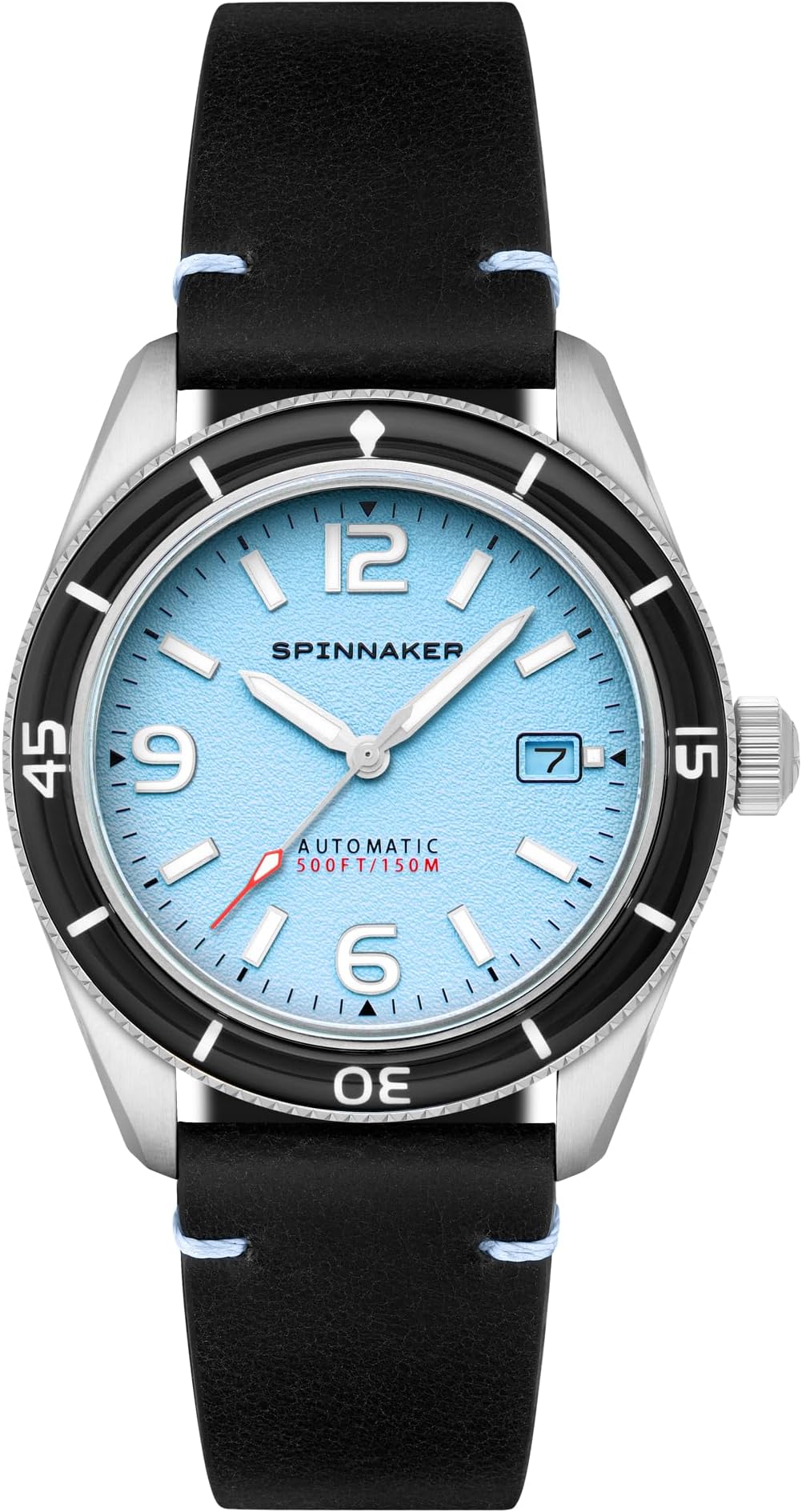 Spinnaker Fleuss Men's Automatic Dive Watch – Miyota 8215 Movement, 43mm Stainless Steel Case, 150m Water Resistant, Leather Strap, SP-5055