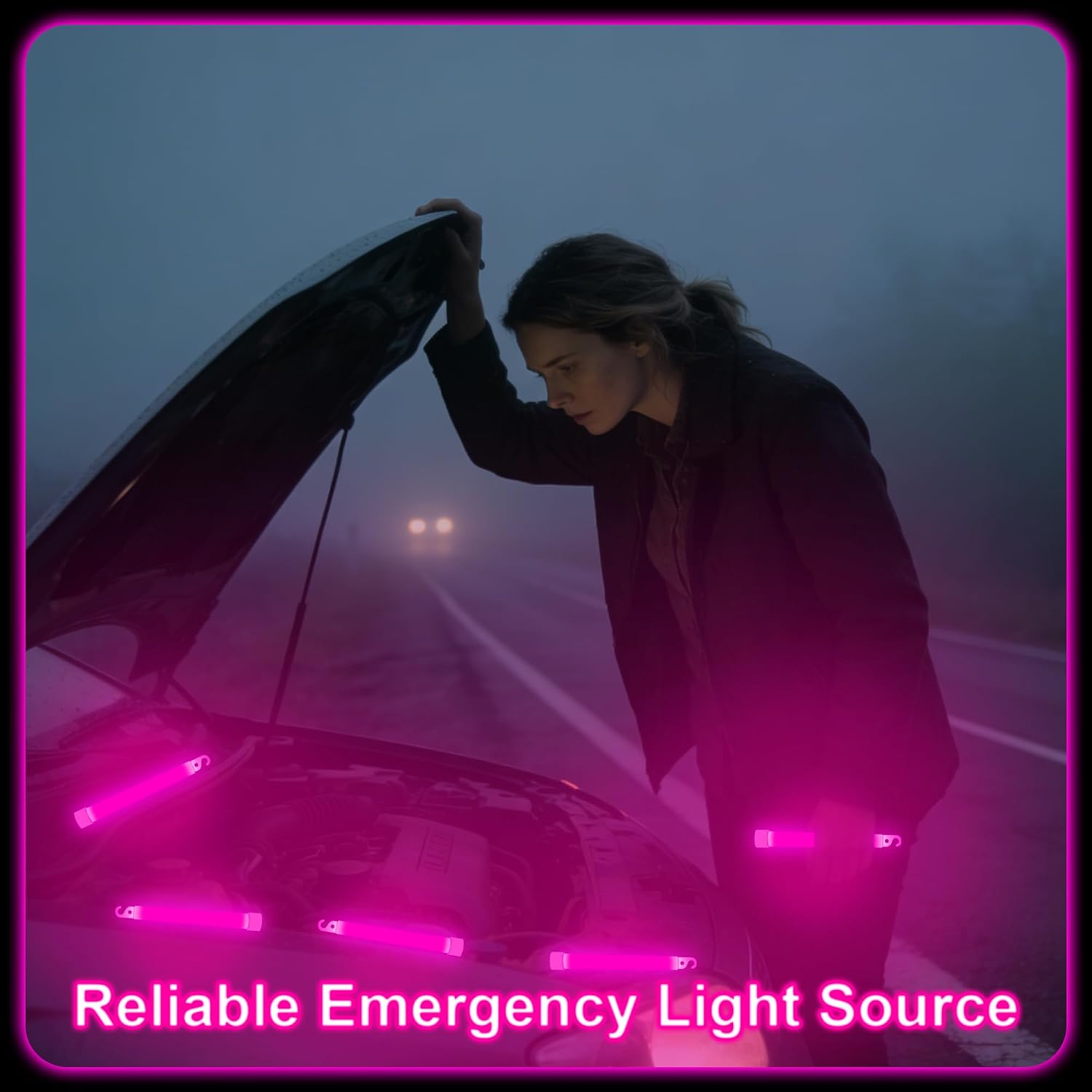 24 pk Ultra Bright Glow Sticks Bulk, Glow in The Dark 6 inch Emergency Light Stick, Vibrant Colors Light Up Sticks for Hurricane Supplies Camping Survival Fishing Neon Party Favors image 5