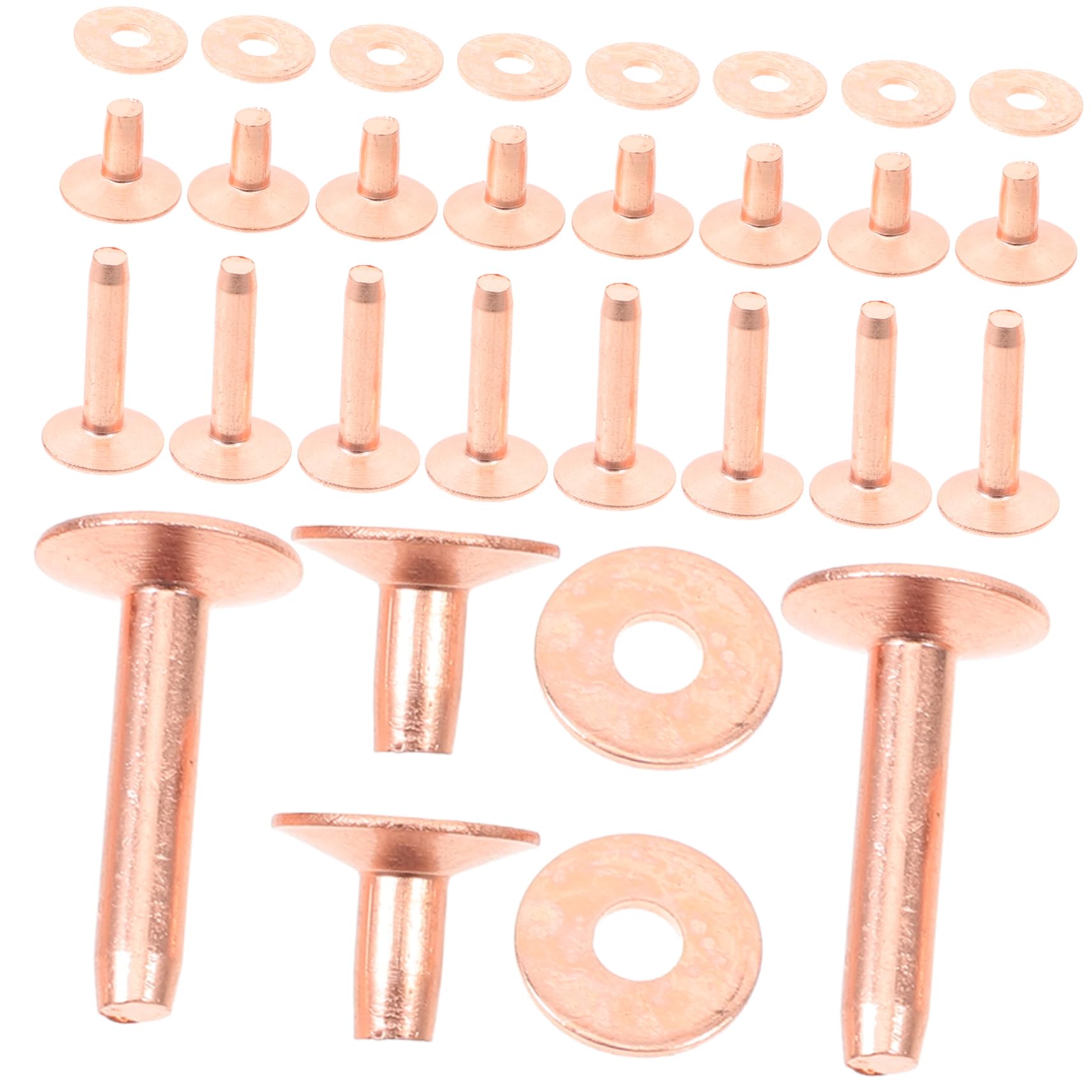NUOBESTY 154 Piezas Remaches de Cuero Remaches Redondos para Manualidades Clavos para Ropa para Bolsos Zapatos y Proyectos de DIY