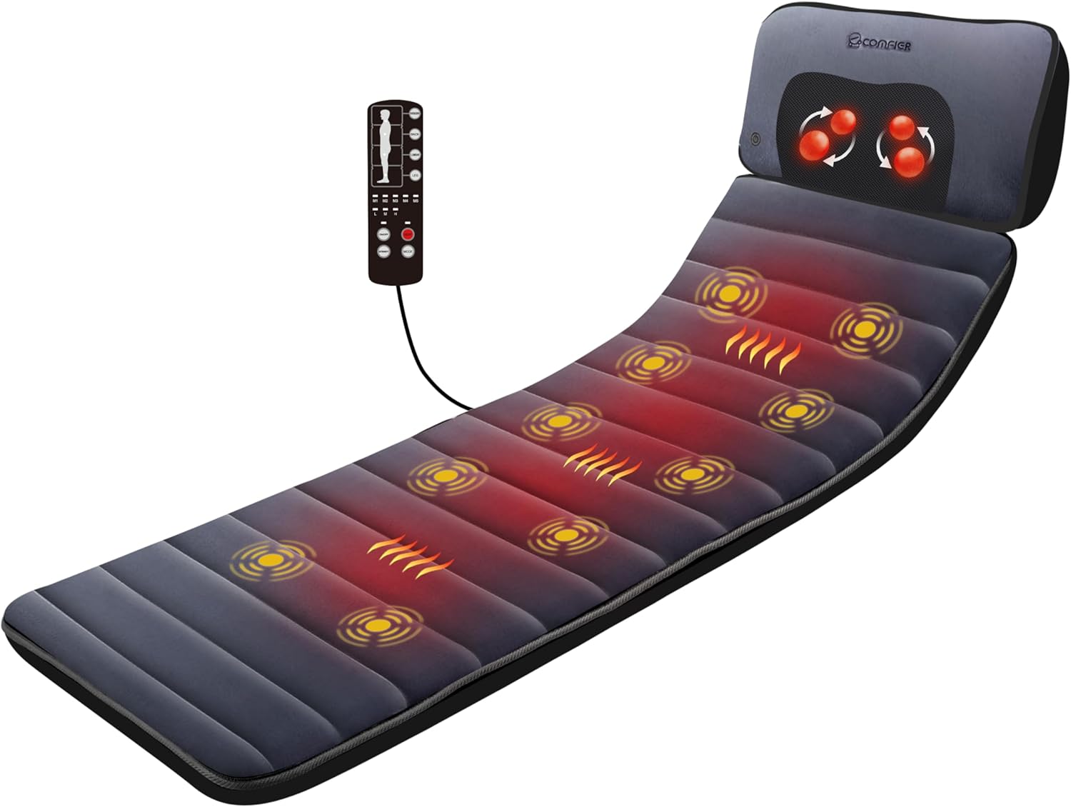 COMFIER Tapis de Massage Chauffant Corps Complet — photo officielle