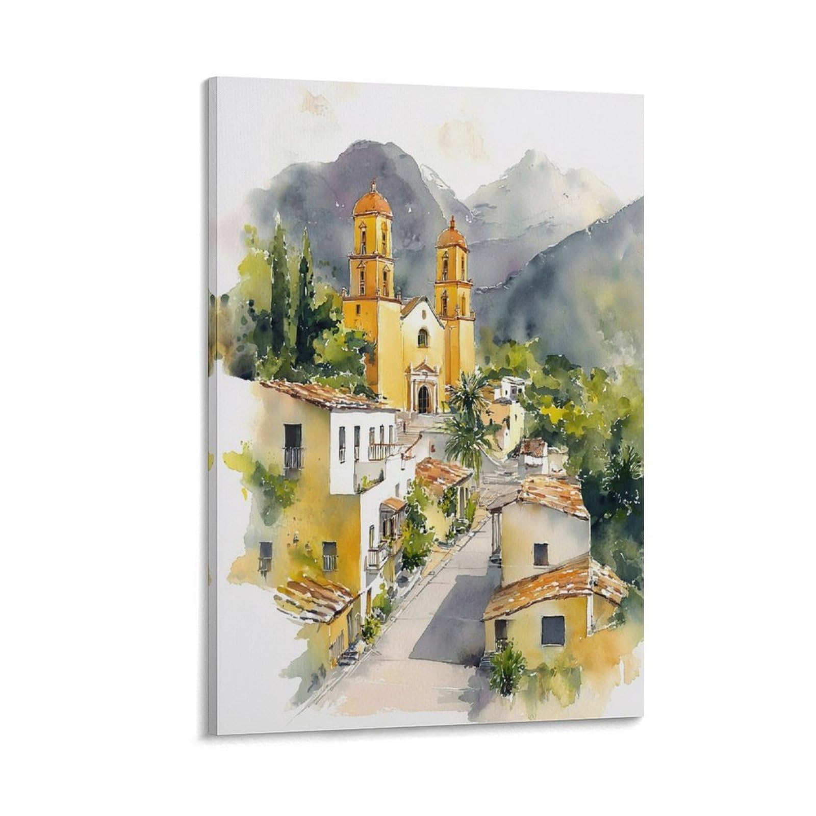 Oaxaca 24x36inch(60x90cm) Vintage Travel Poster Watercolor Canvas Art