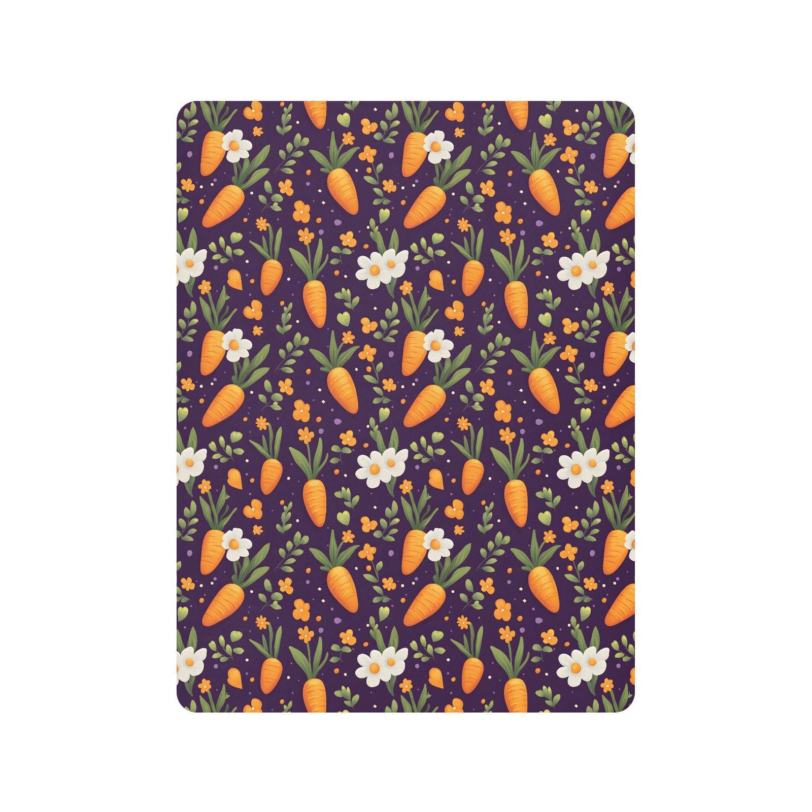 Drap-housse pour lit de bébé motif carotte pour garçons et filles 71,1 x 132,1 cm