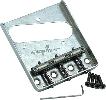Guyker Rust Color In-Tune Fixed Bridge with 3 Saddles Compatible with TL Guitar