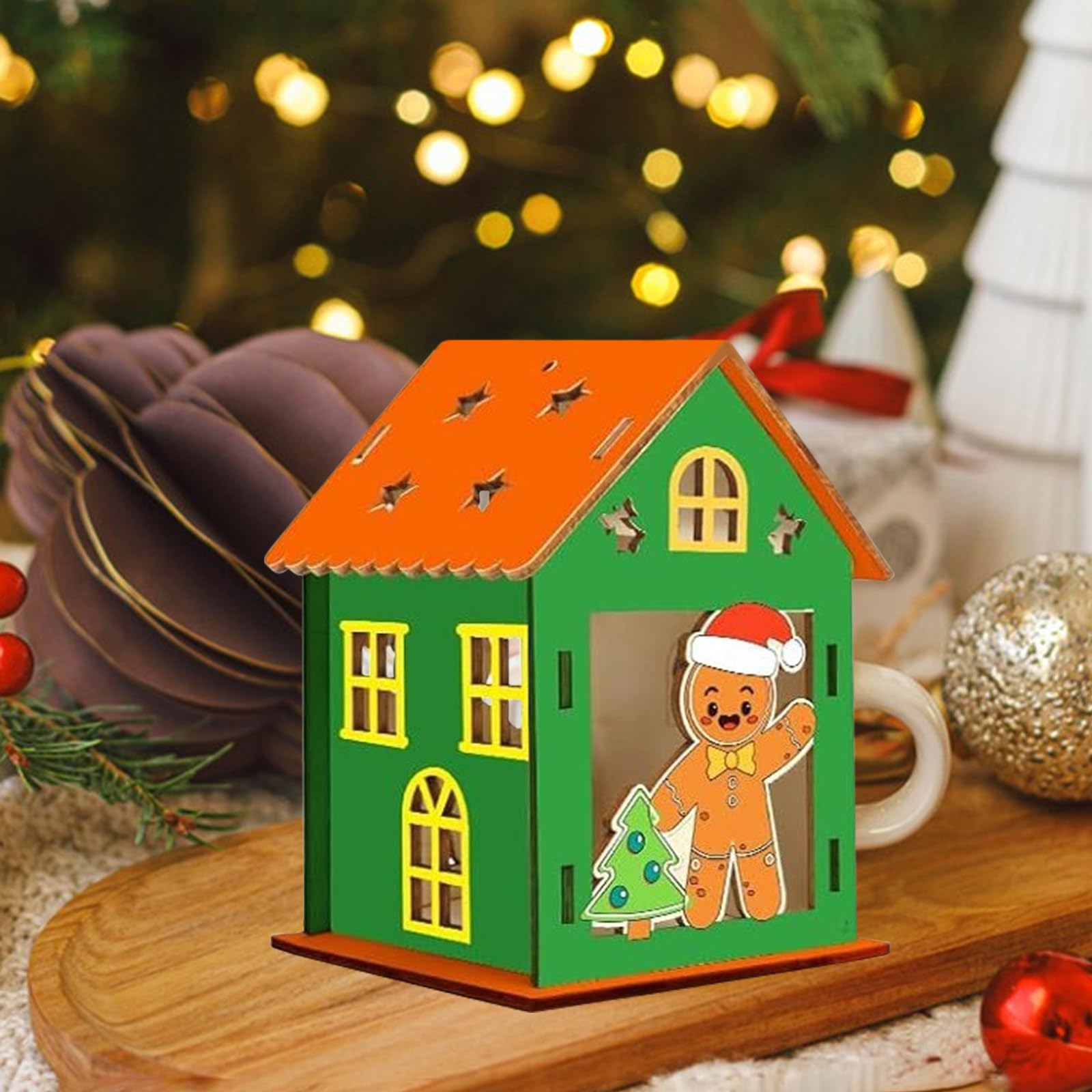Kit Costruzione Casa Di Pan Di Zenzero 2025 Con Luci LED – 1477 Pezzi – 3 Stili – Albero E Treno Inclusi – Regalo Di Natale Per Bambini 6+ E Adulti