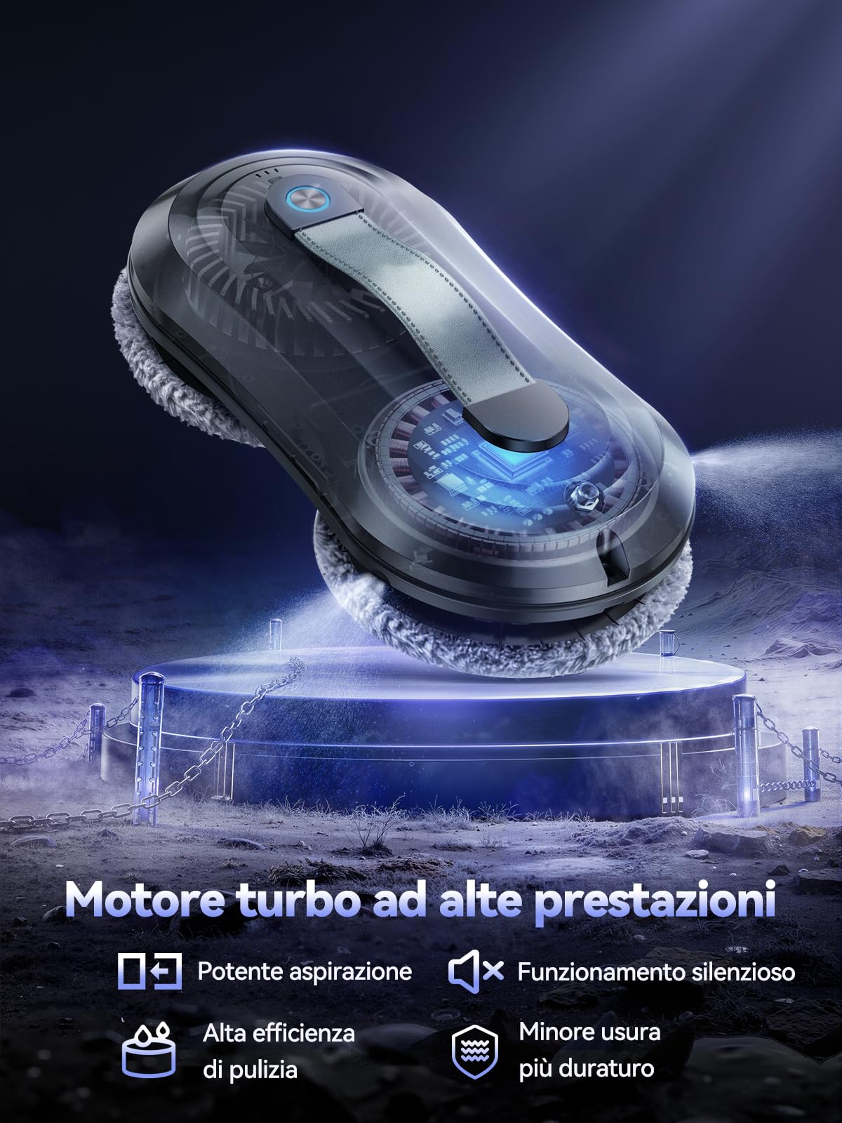 Robot Lavavetri Elettrico, Aspirazione Turbo 7000Pa e Funzione Spruzzo