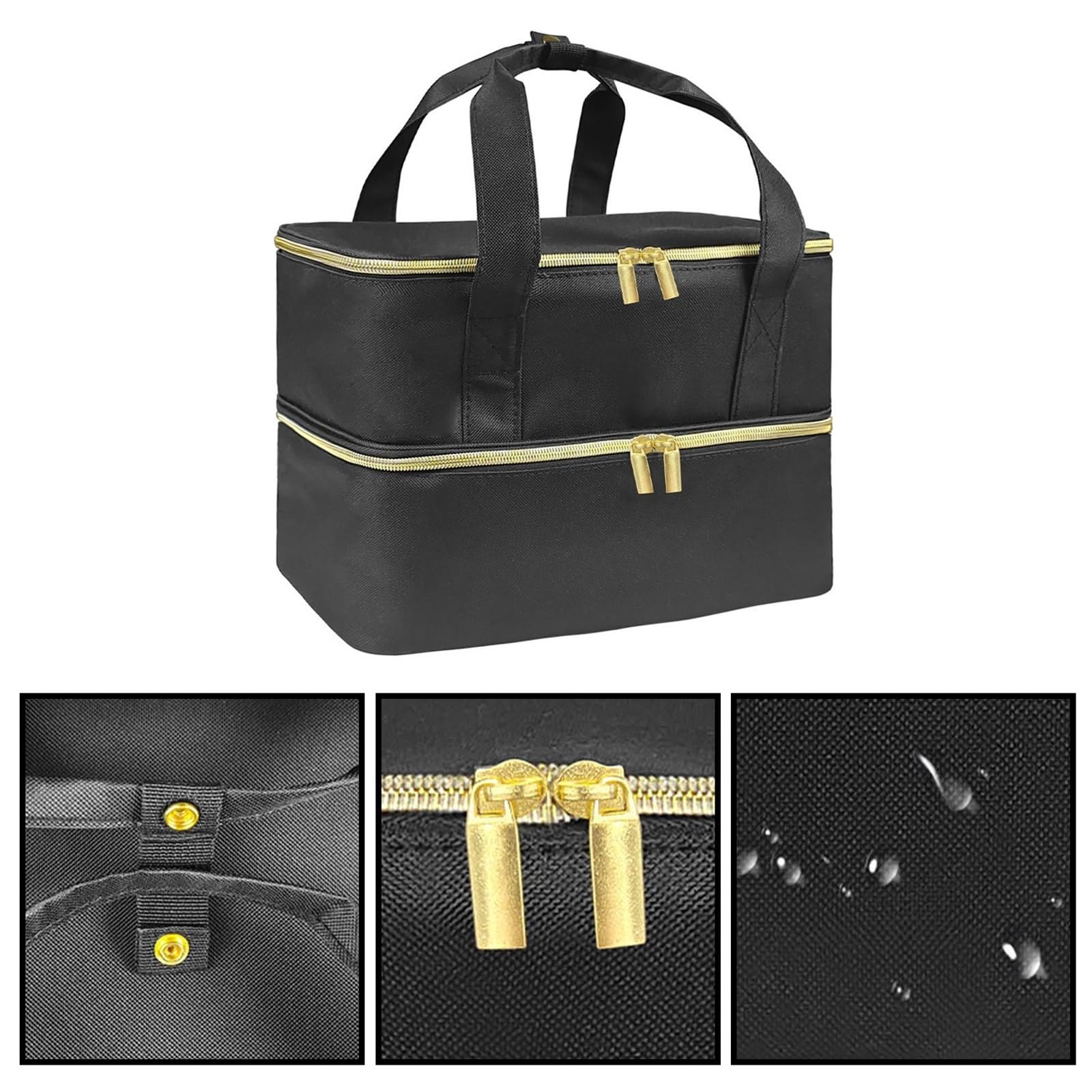 Porta Smalti Valigetta Unghie Borsa Portaoggetti For Smalto A 2 Strati Con Tasca Superiore For Nail Art Borsa Viaggio