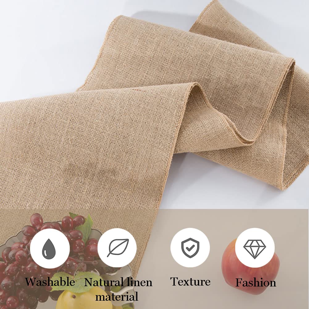 Jute-Tischläufer 180x30 Cm – Naturfarben, Rustikal, Für Hochzeit, Weihnachten, Party-Deko