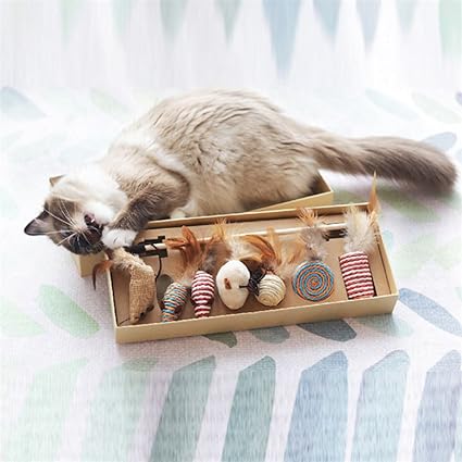 Amazon Co Jp Splink 猫 おもちゃセット 猫 遊び 猫じゃらし ネズミおもちゃ ネズミぬいぐるみ 羽のおもちゃ ペット用品 ７個セット ペット用品