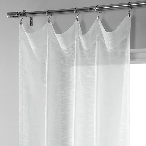 Miniatura 3 de HPD Half Price Drapes Linen Sheer Curtains for Living Room & Bedroom 50 X 96, SHLNCH-J0109-96 (1 Panel) Open Weave White