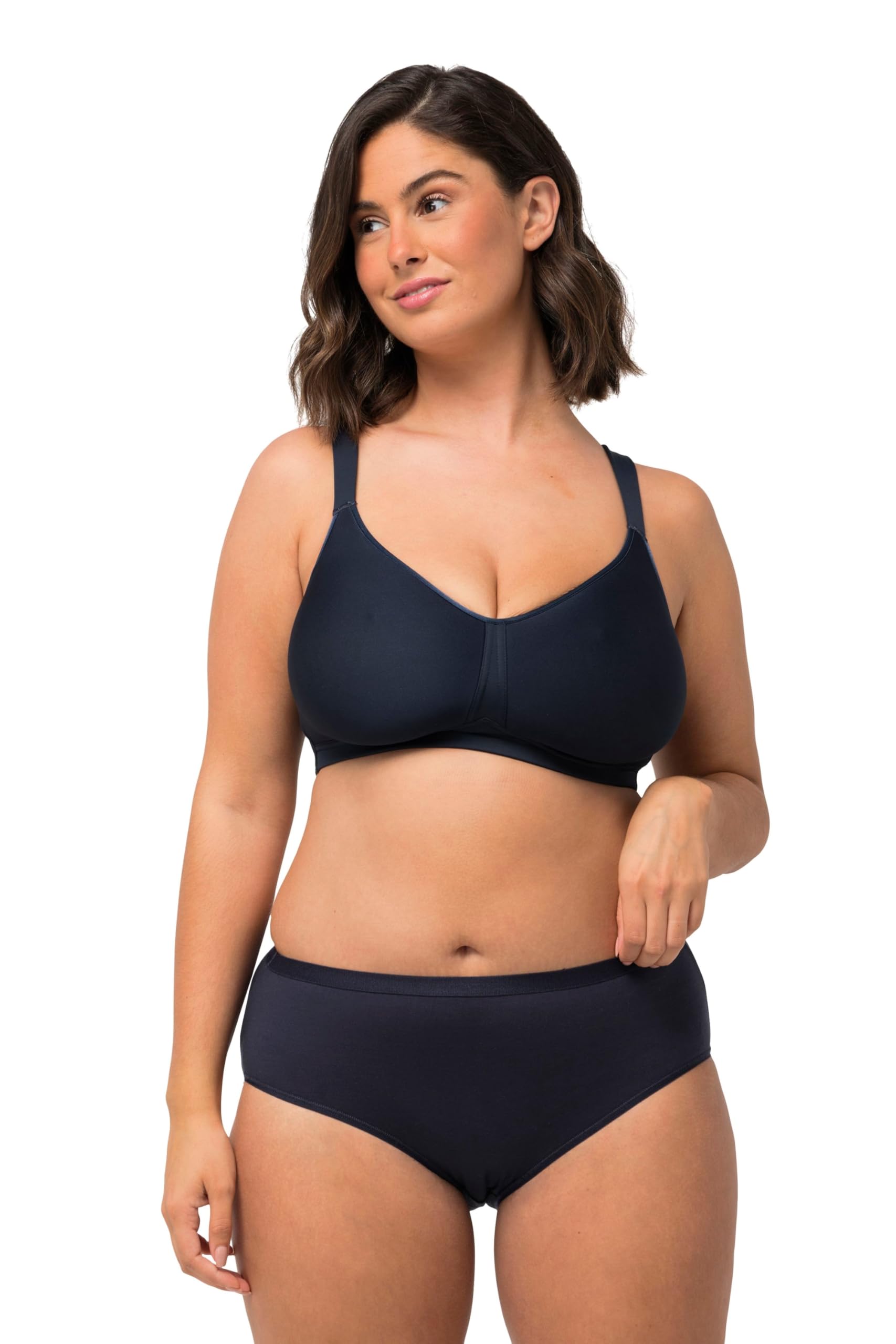 Ulla Popken Damen große Größen Übergrößen Plus Size BH, Spacer-Cups, ohne Bügel, Mikrofaser 819009