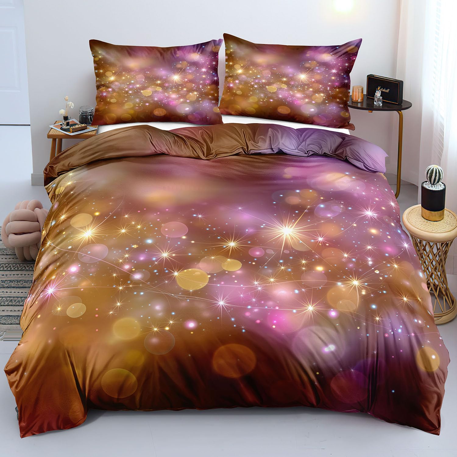 Parure de lit Galaxy Star : finie la chambre triste grâce au motif néon