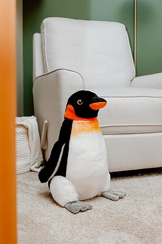 Miniatura 3 de The Petting Zoo Peluche de pingüino emperador, regalos para niños, animales marinos Wild Onez, juguete de peluche jumbo de pingüino de 20 pulgadas