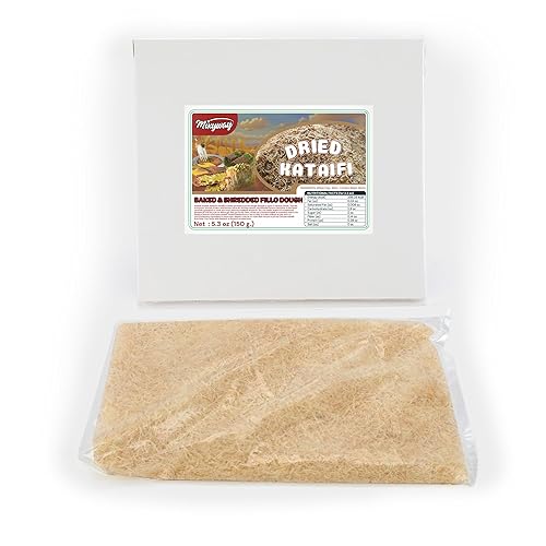 Miniatura 15 de Pasta Kataifi Tostada - Masa filo en tiras horneada y tostada 3.5 Oz (100 gr.) para Barra de Chocolate Pistacho de Dubái, Kadayif para Barra de