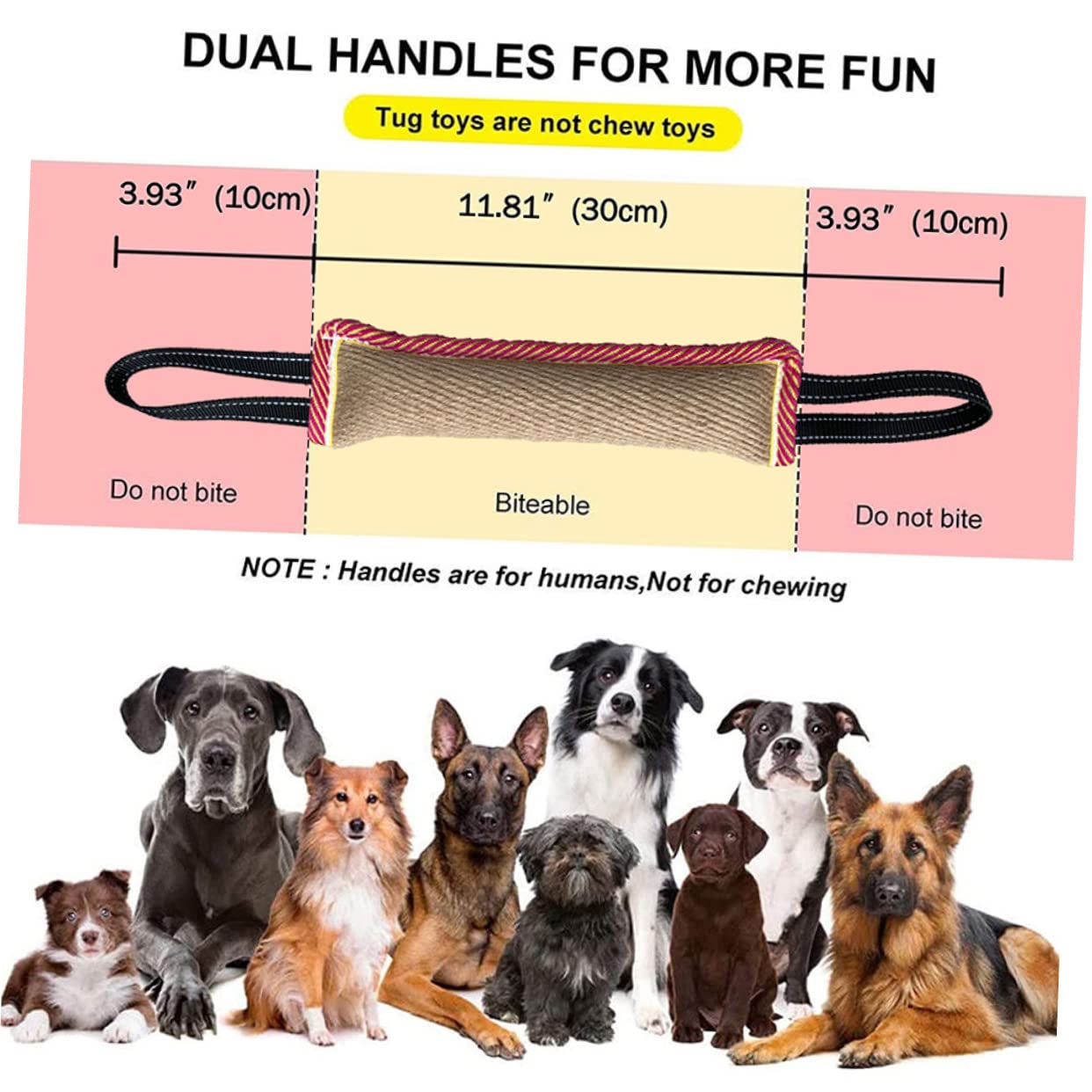 Housoutil 2 Stücke Hund Training Spielzeug Outdoor Hund Zug Spielzeug Beißen Schlepper Kauen Haustier Spaß