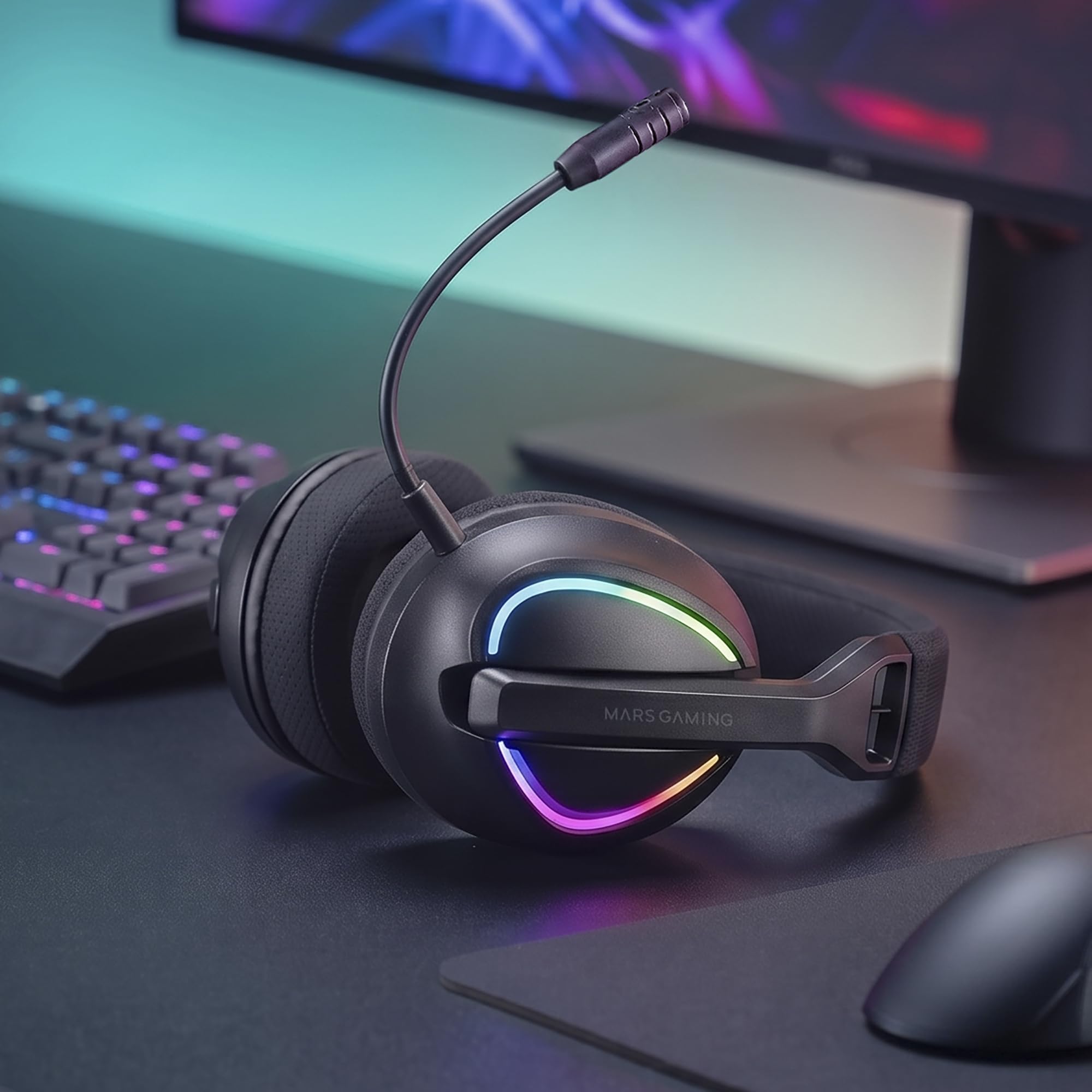 Mars Gaming MHW-QUASAR Cuffie Gaming Wireless ARGB Flow — immagine 7 di 12