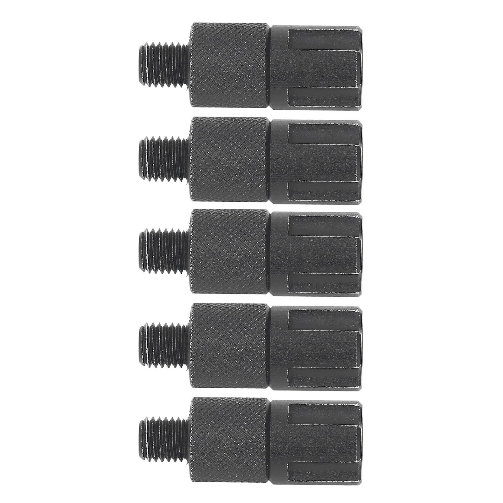 Conector de Alarma de Pesca de Aleación de Aluminio, Adaptador Duradero de 8mm, Fácil Instalación para Palos de Banco de Caña de Carpa, Juego de 5 uds.