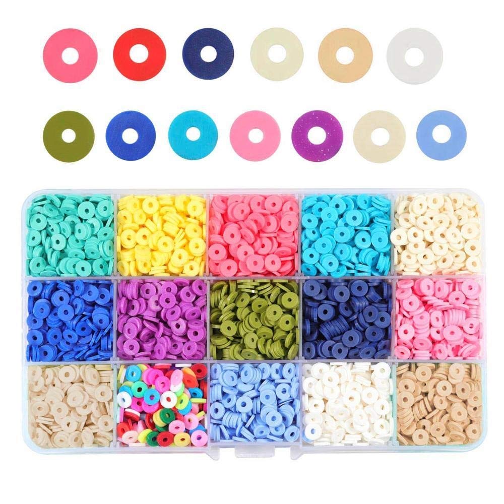 Perles Heishi NBEADS 150~180 Pcs Perles D'Argile Polymère, 10 Styles à La Main Fruits Perles Pour Collier Bracelet Boucles D'Oreilles Fabrication De Bijoux Et Artisanat Accessoires Perles Plates
