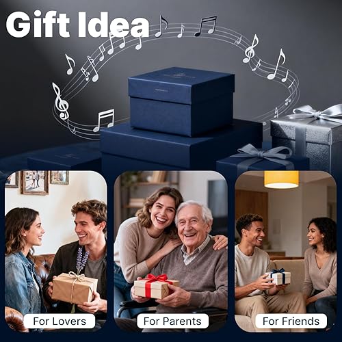 Miniatura 9 de Hmusic Auriculares Bluetooth H25 con banda para el cuello, batería de 200 horas de duración, auriculares inalámbricos Bluetooth 5.4, IPX5