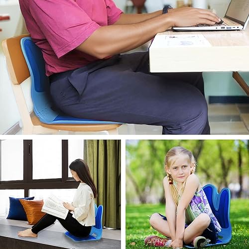 Miniatura 3 de LAOGUATON Corrector de postura de soporte lumbar plegable para silla Soporte ergonómico de espalda para dolor de espalda baja dispositivos de