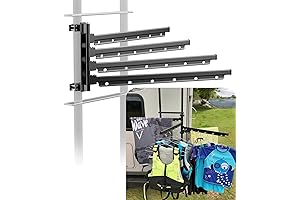 Safoner Aluminum RV Clothes Drying Rack Ladder Mounted