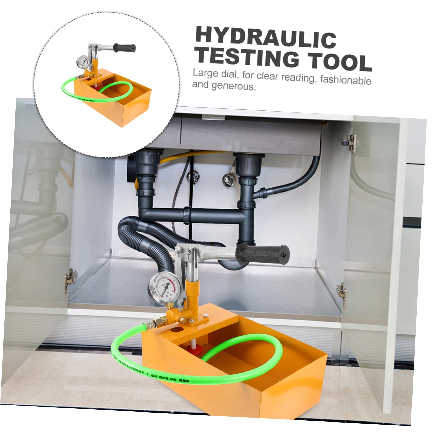 Bomba de Prueba de Presión Manual de 40 Kg de Aluminio Manómetro para Pruebas Hidráulicas Agua en Tuberías Industriales Construcción Color Aleatorio Varios estilos