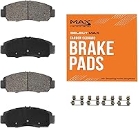 Vista 1 de Max Advanced Brakes SelectMAX Pastillas de Freno Delanteras Compatible con Honda Civic 2000-2015 Bajo Polvo y Silenciosas Cerámica de Carbono